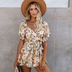 COPY - Vici floral romper size medium